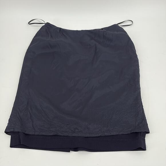Vintage Charles Gray London Women’s Navy Knee Length Pencil Skirt Size 6 Poly - Picture 11 of 11
